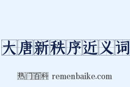 大唐新秩序近义词是什么意思的图片